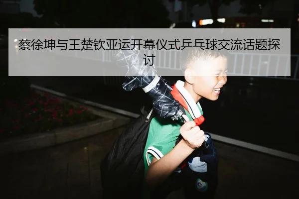蔡徐坤与王楚钦亚运开幕仪式乒乓球交流话题探讨